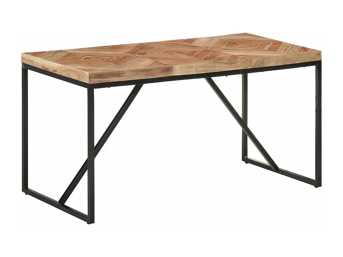 Tavolo da Pranzo 140x70x76 cm in Legno Massello Acacia e Mango