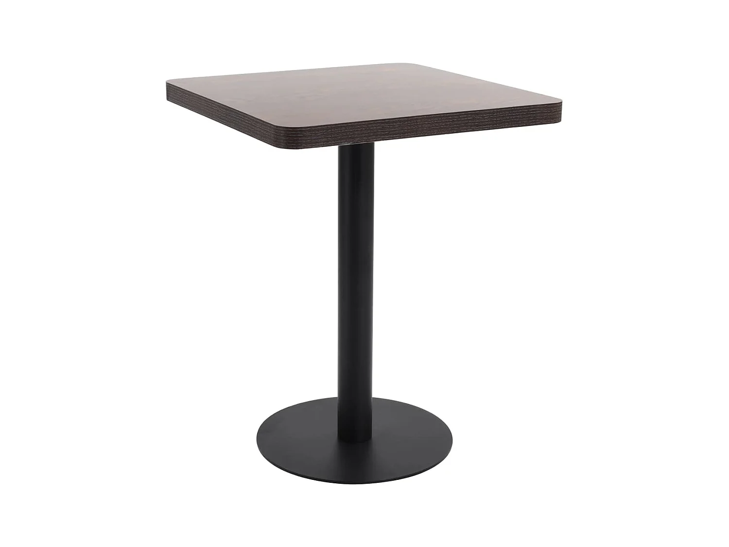 Tavolo da Bistrot Marrone Scuro 60x60 cm in MDF
