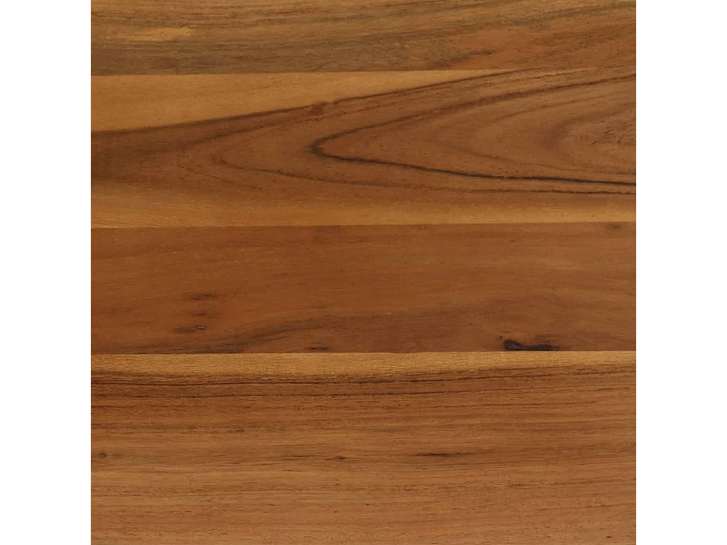 Mesa de jantar madeira de acácia maciça e aço 75x75x76 cm