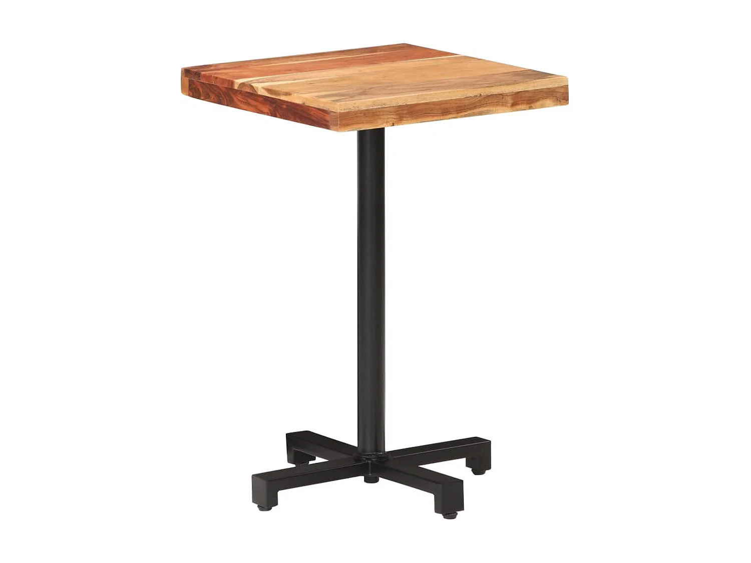 Mesa de bistrô quadrada 50x50x75 cm madeira de acácia maciça