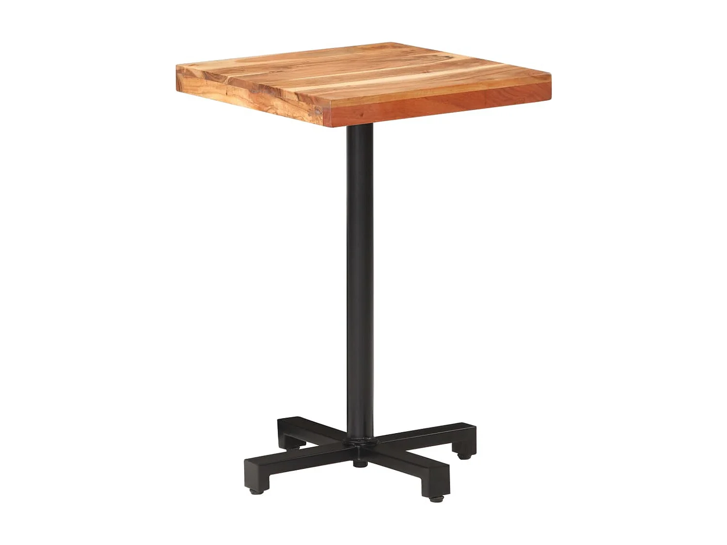 Mesa de bistrô quadrada 50x50x75 cm madeira de acácia maciça