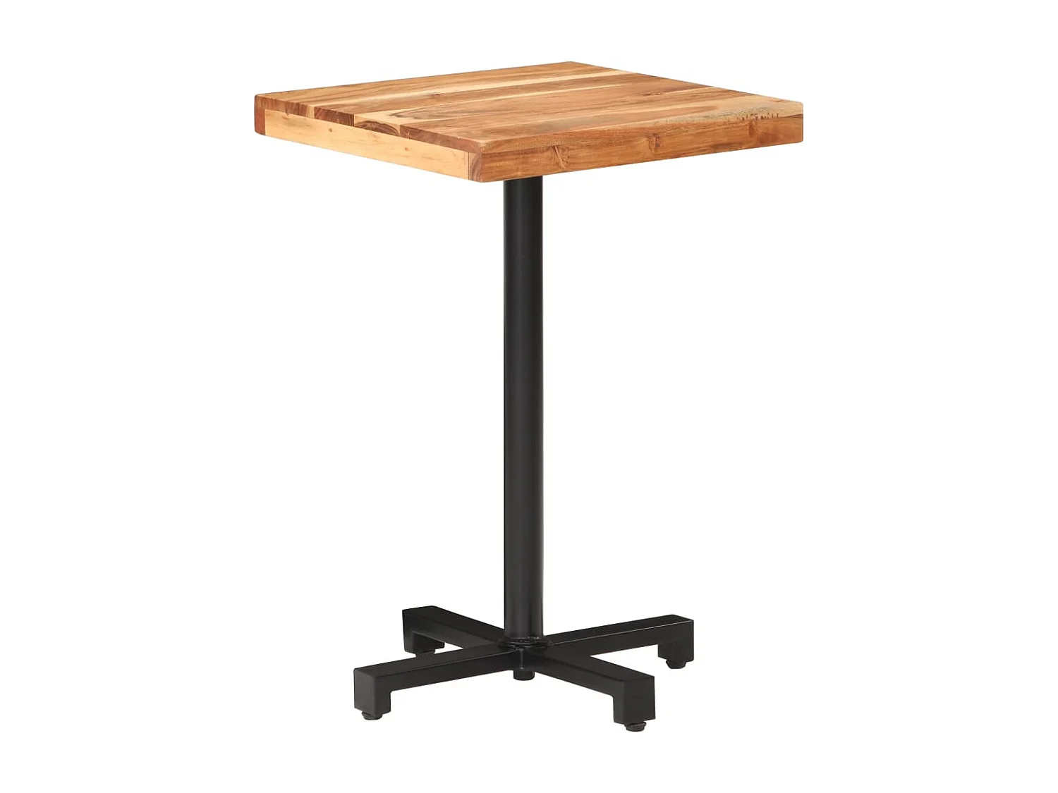 Mesa de bistrô quadrada 50x50x75 cm madeira de acácia maciça