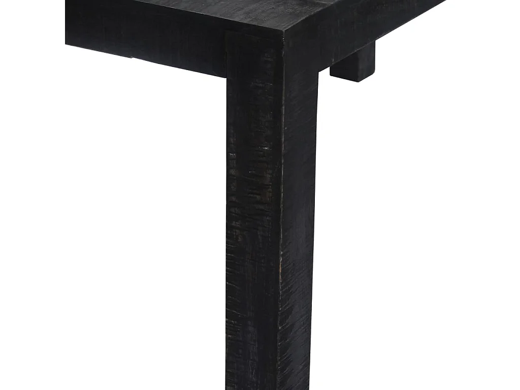 Esstisch Schwarz 140 x 80 x 76 cm Mango-Massivholz