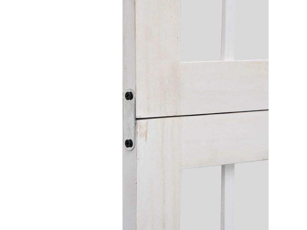 Parete divisoria 6 pannelli in legno massello di paulownia bianco