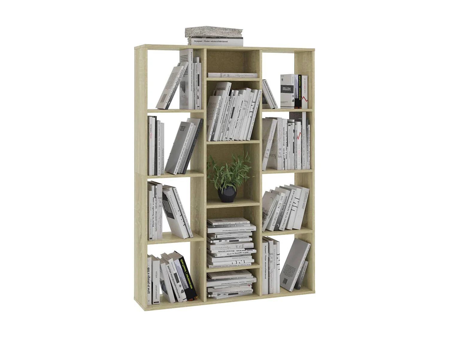 Séparateur de pièce/Bibliothèque Chêne sonoma 100x24x140 cm