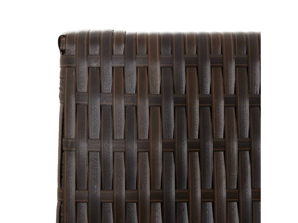 Parete divisoria in resina intrecciata marrone a 3 pannelli