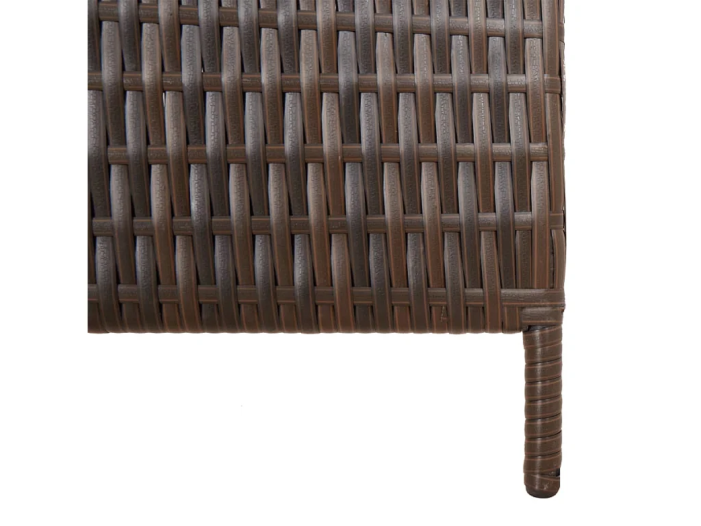 Parete divisoria in resina intrecciata marrone a 3 pannelli