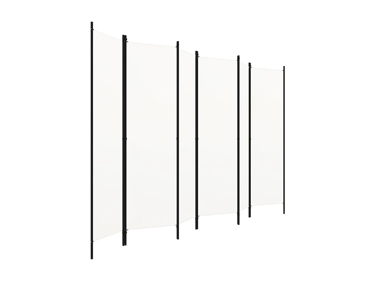 Cloison de séparation 6 panneaux Blanc 300x180 cm