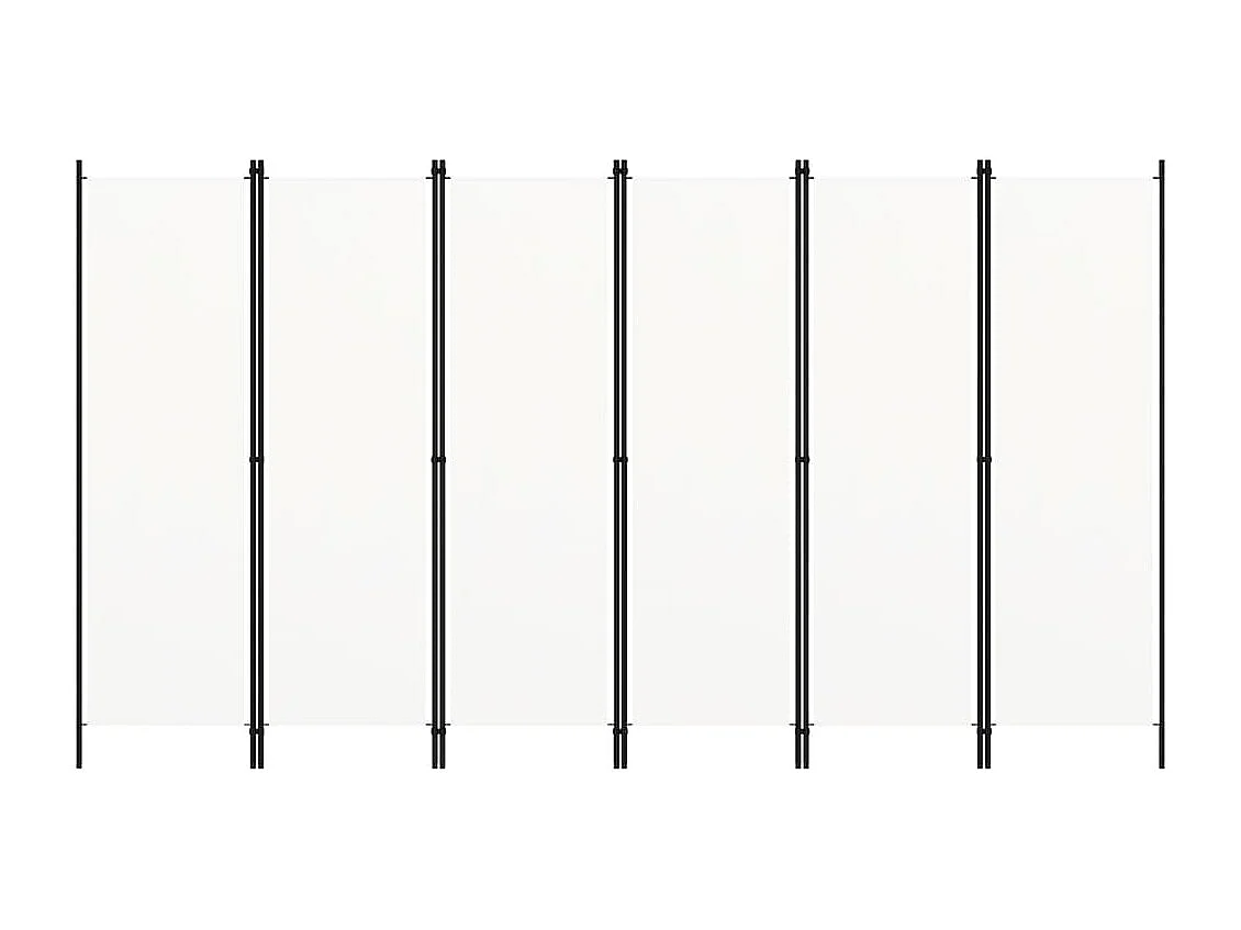 Parete divisoria 6 pannelli Bianco 300x180 cm