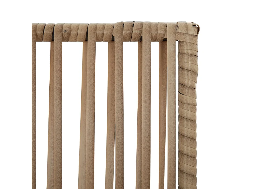 Tabique de resina tejida de 6 paneles beige