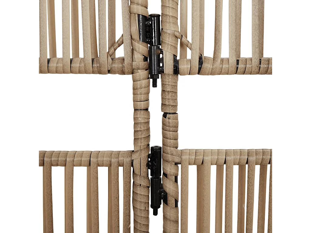 Tabique de resina tejida de 6 paneles beige