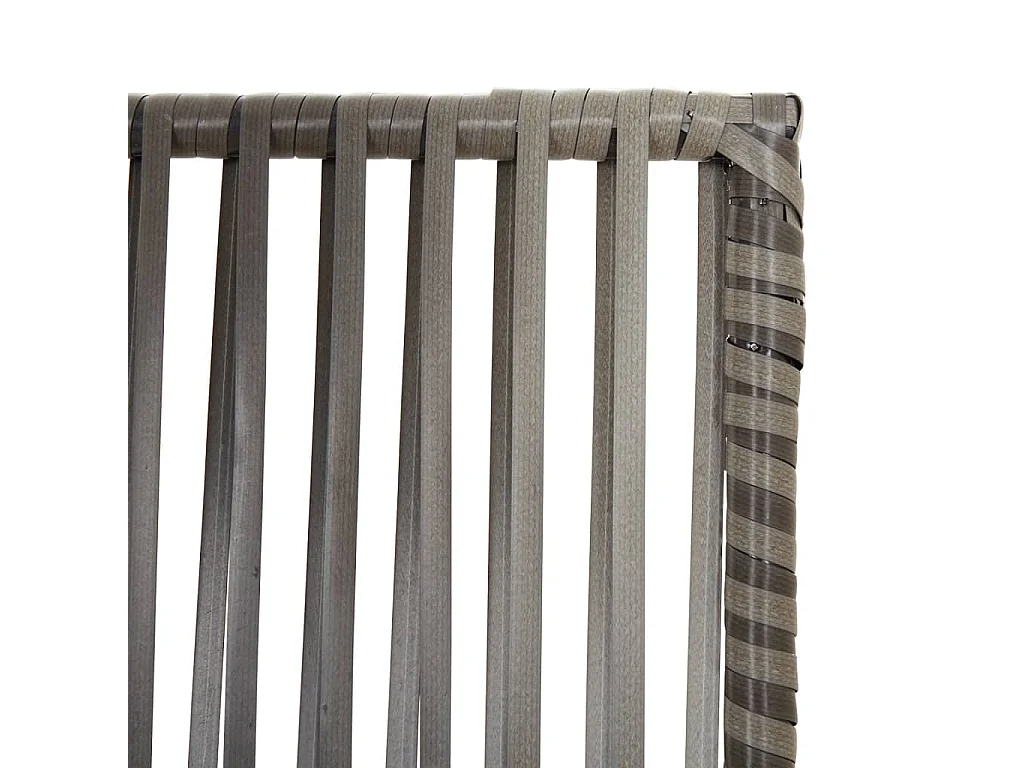 Cloison de séparation 3 panneaux gris résine tressée