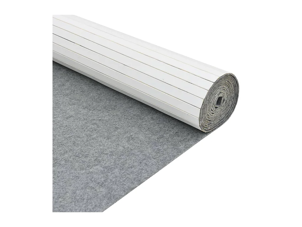 Cloison de séparation blanc 165x600 cm bambou