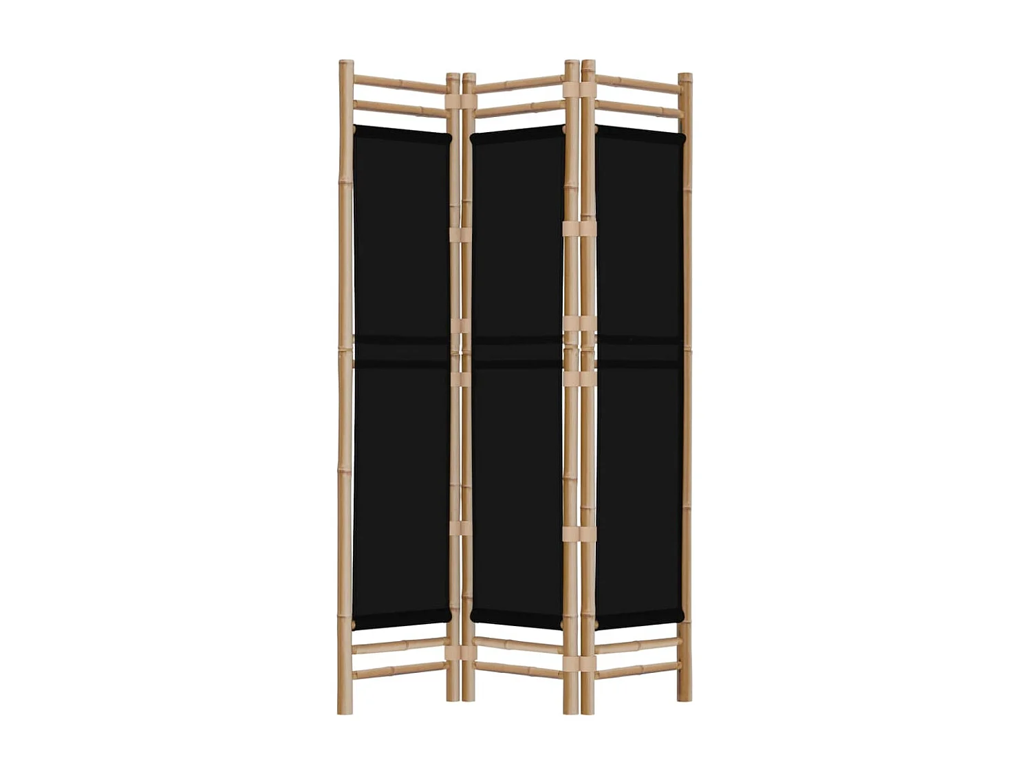 Cloison de séparation pliante 3 panneaux 120 cm Bambou et Toile