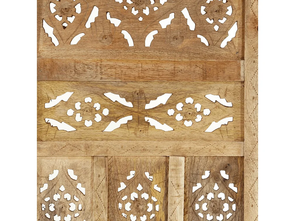 Trennwand 3 Paneele 120x165 cm Mangoholz