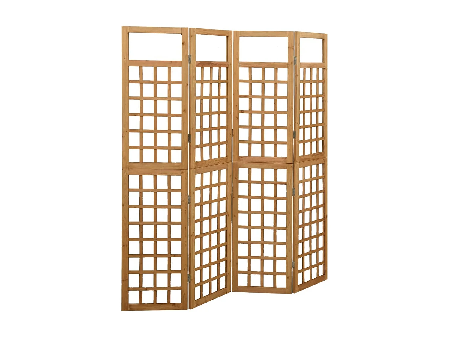 Cloison de séparation à 4 panneaux Bois de pin solide 161x180cm