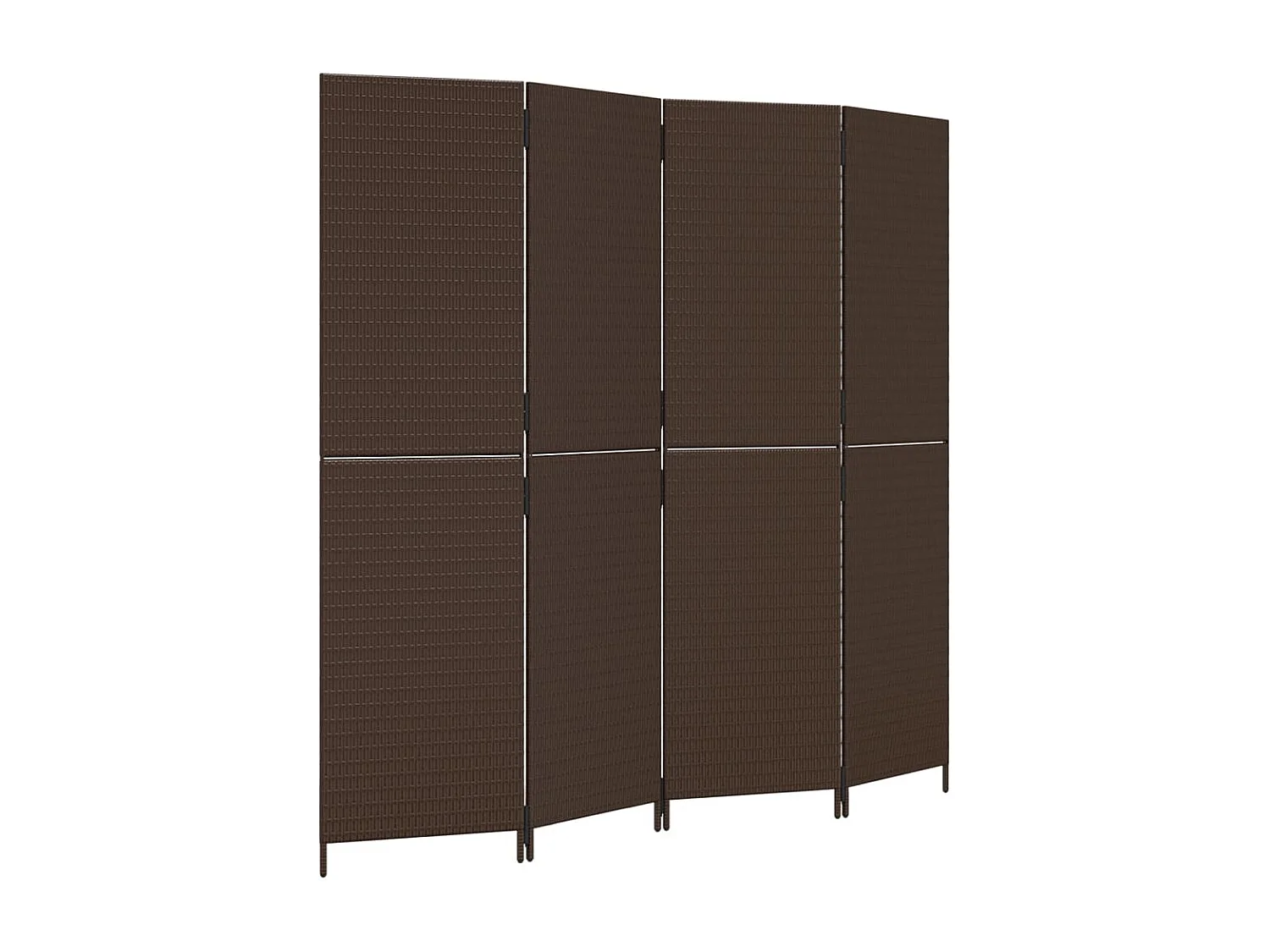 Tabique de resina tejida marrón de 4 paneles