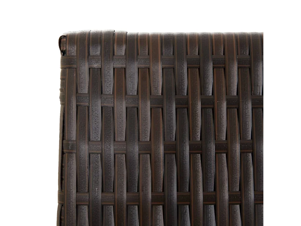 Tabique de resina tejida marrón de 4 paneles