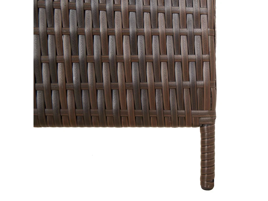 Tabique de resina tejida marrón de 4 paneles