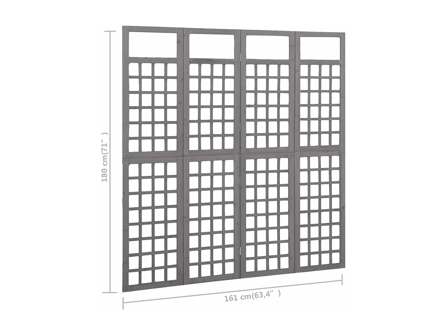 Tabique de 4 paneles/enrejado de madera maciza de abeto