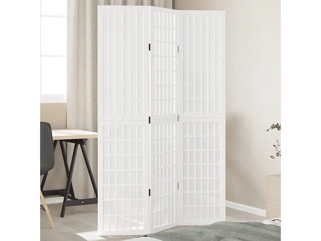 Tabique 3 paneles madera maciza de paulonia blanca