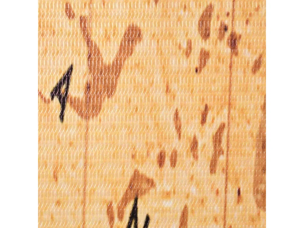 Cloison de séparation pliable 160 x 170 cm Carte du monde Jaune