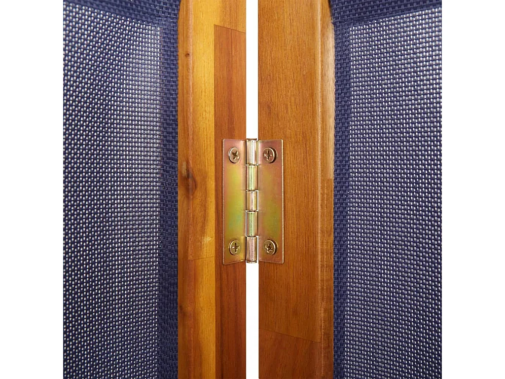 Parede divisória 3 painéis azul escuro 210x180 cm