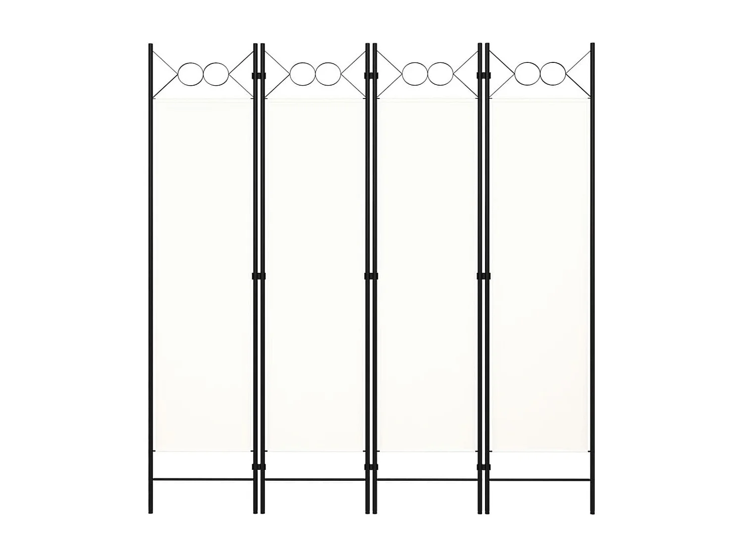 Parede divisória 4 painéis branco 160x180 cm