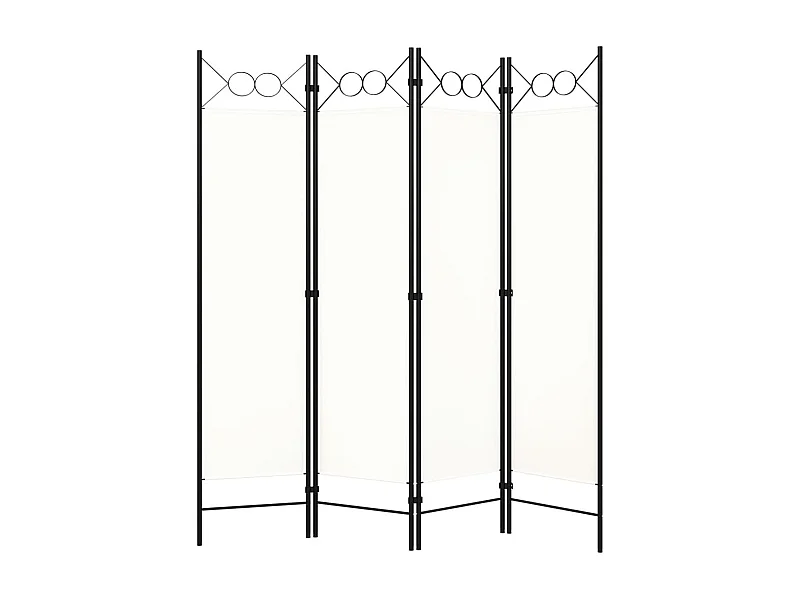 Parete divisoria 4 pannelli bianchi 160x180 cm