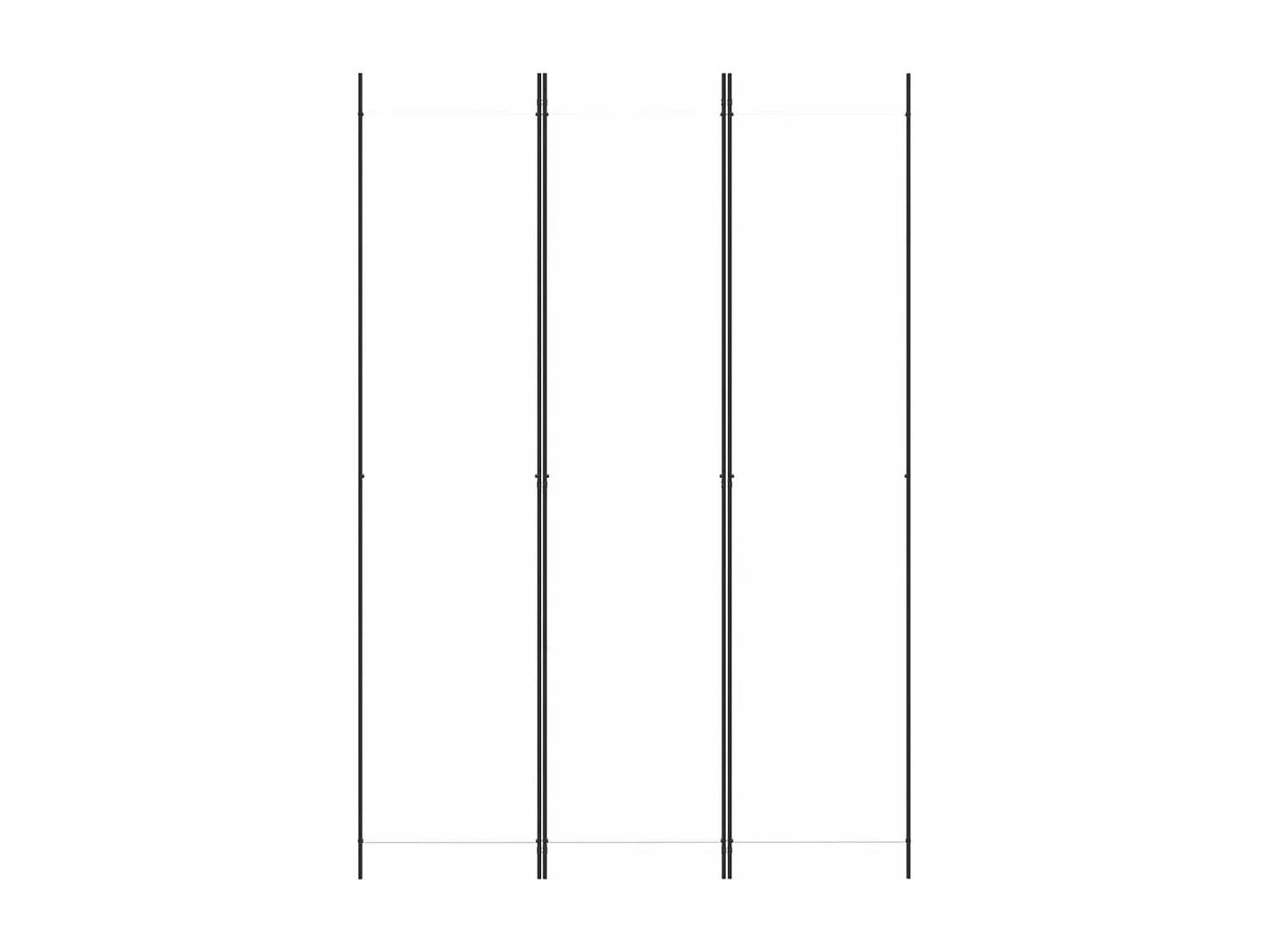 Cloison de séparation 3 panneaux Blanc 150x220 cm Tissu