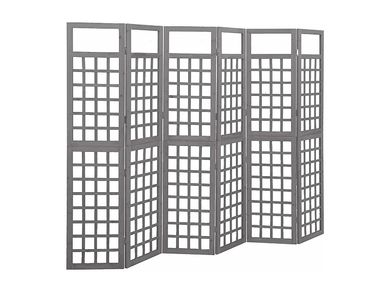 Trennwand mit 6 Paneelen/Spalier aus massivem Tannenholz
