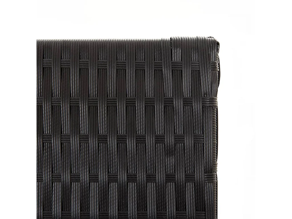 Scheidingswand 5 zwarte panelen geweven hars