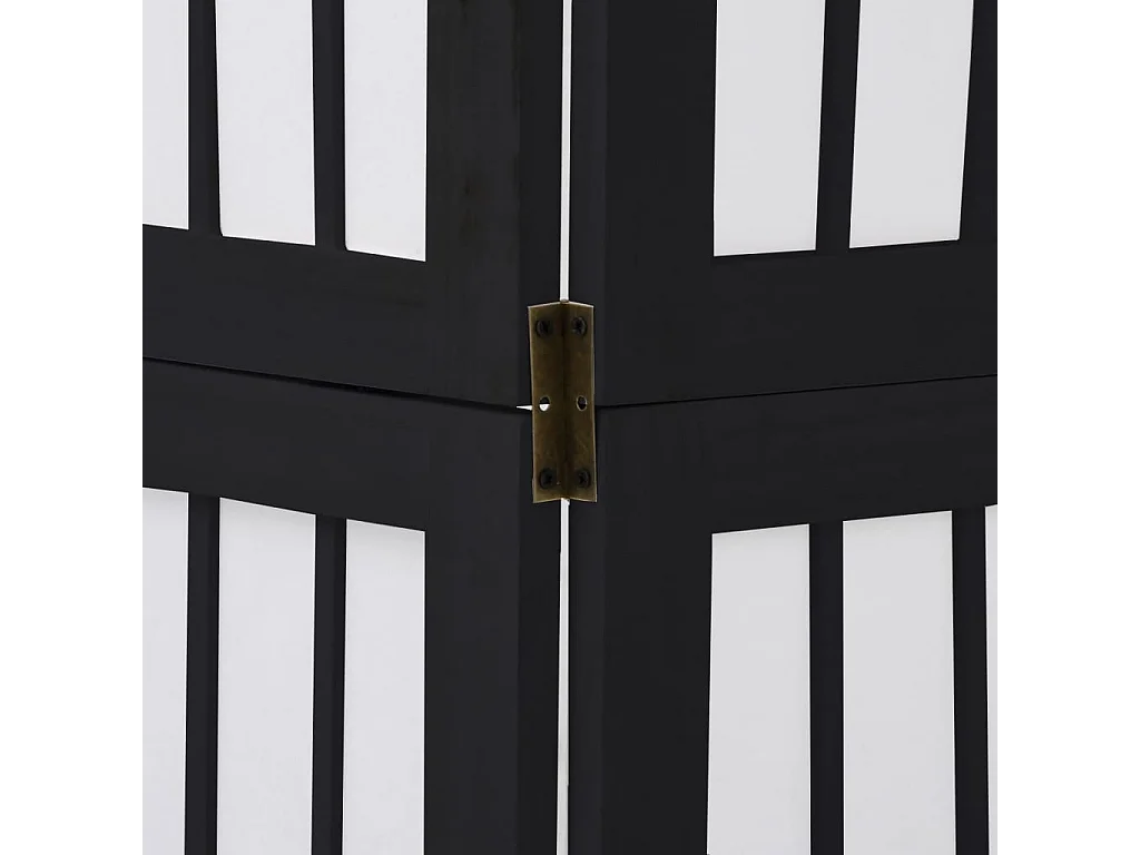 Tabique negro de 5 paneles de madera maciza de paulownia