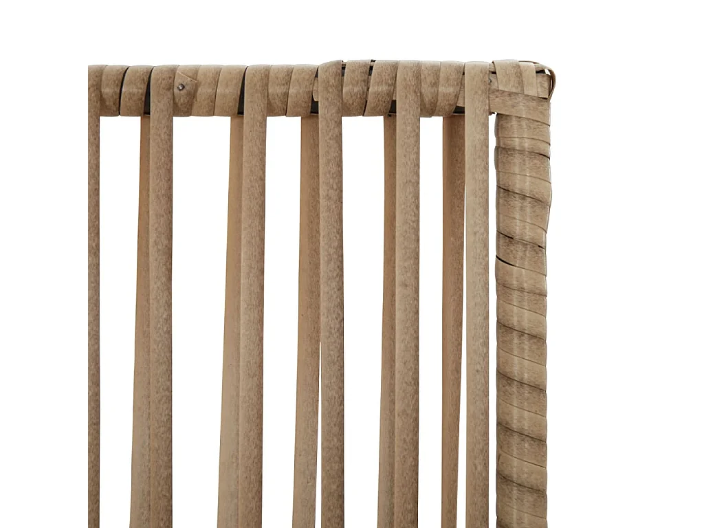 Cloison de séparation 4 panneaux beige résine tressée