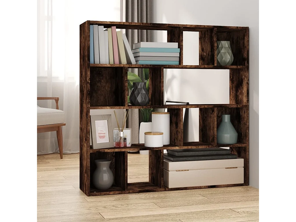 Estante/divisória carvalho fumado 105x24x102 cm