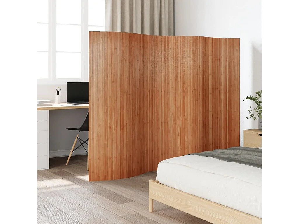 Parete divisoria marrone 165x250 cm bambù