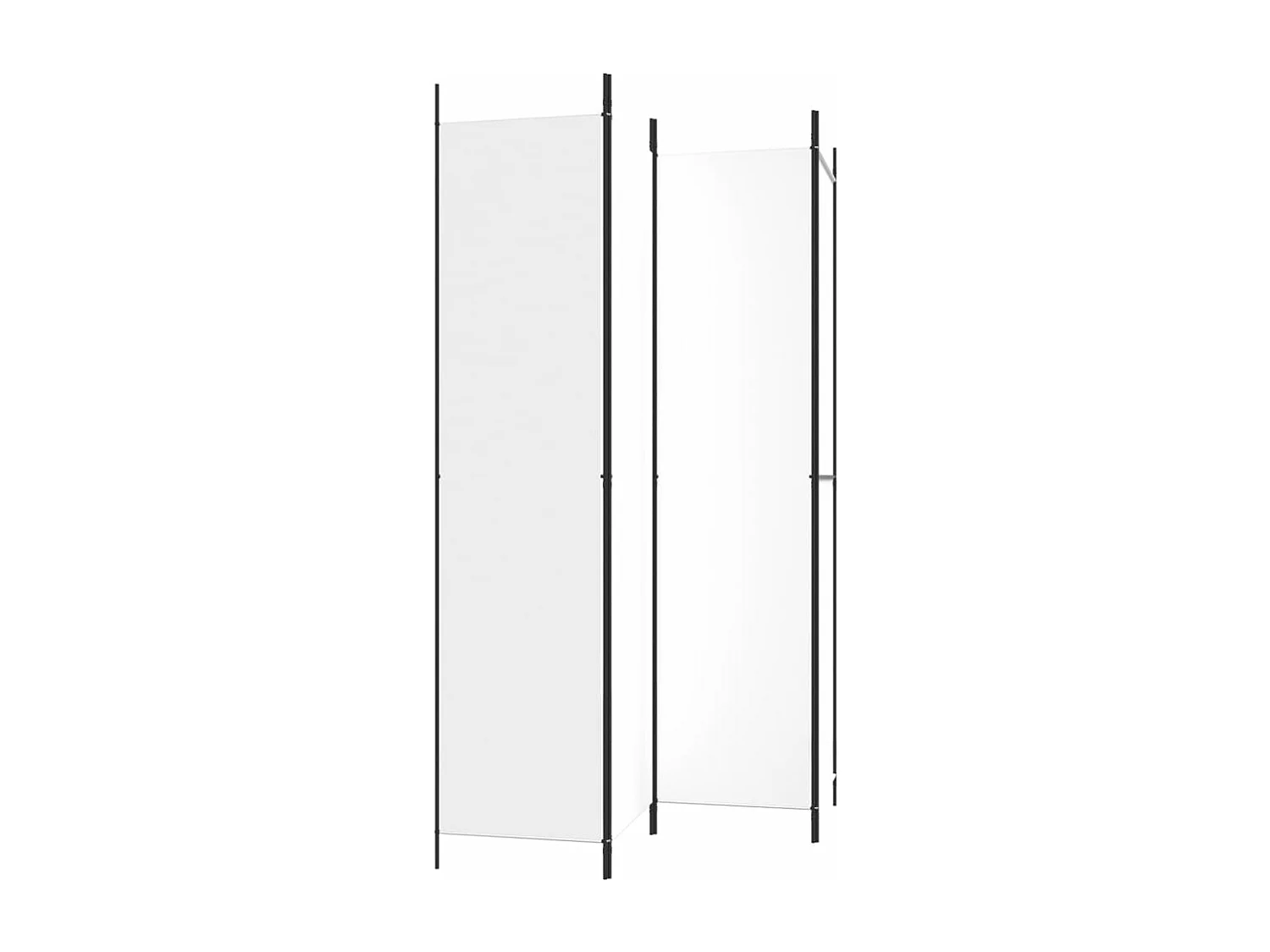 Parede divisória 4 painéis Branco 200x220 cm Tecido