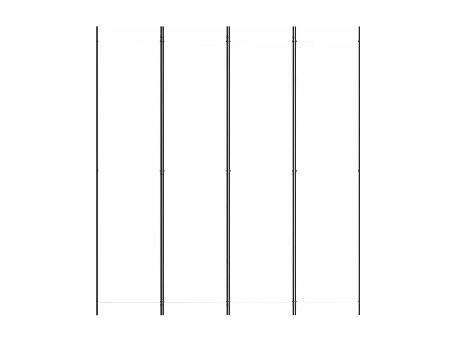 Parete divisoria 4 pannelli Tessuto Bianco 200x220 cm