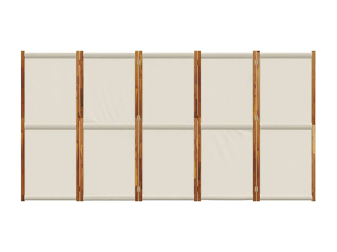 Cloison de séparation 5 panneaux gris clair 350x180 cm