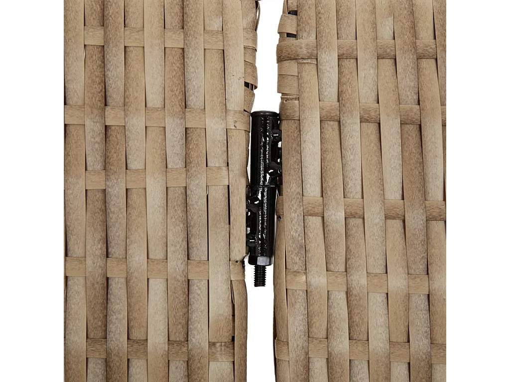 Cloison de séparation 6 panneaux beige résine tressée