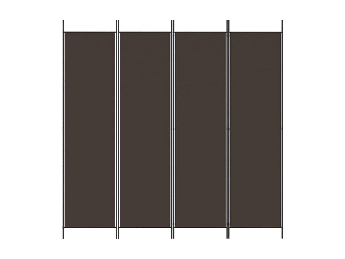 Angerer Swingtex Paravento 4 Elementi - Divisorio Per Interni/Esterni Pieghevole, Marrone, 57x165 Cm Cad. - Tessuto Lavabile E Struttura In Acciaio, Made In Germany - 2