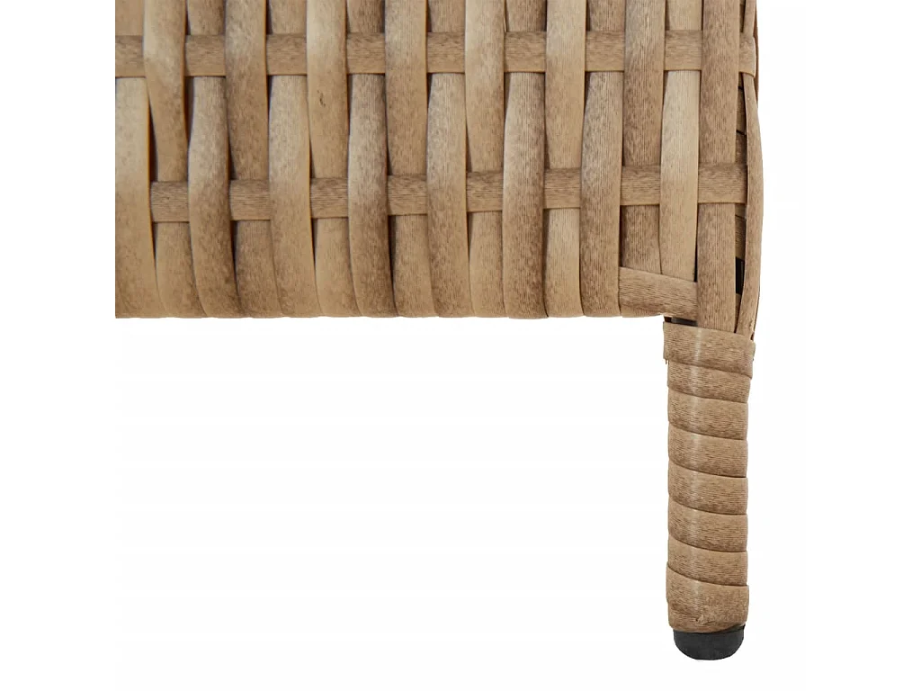 Parede divisória de resina tecida bege com 3 painéis