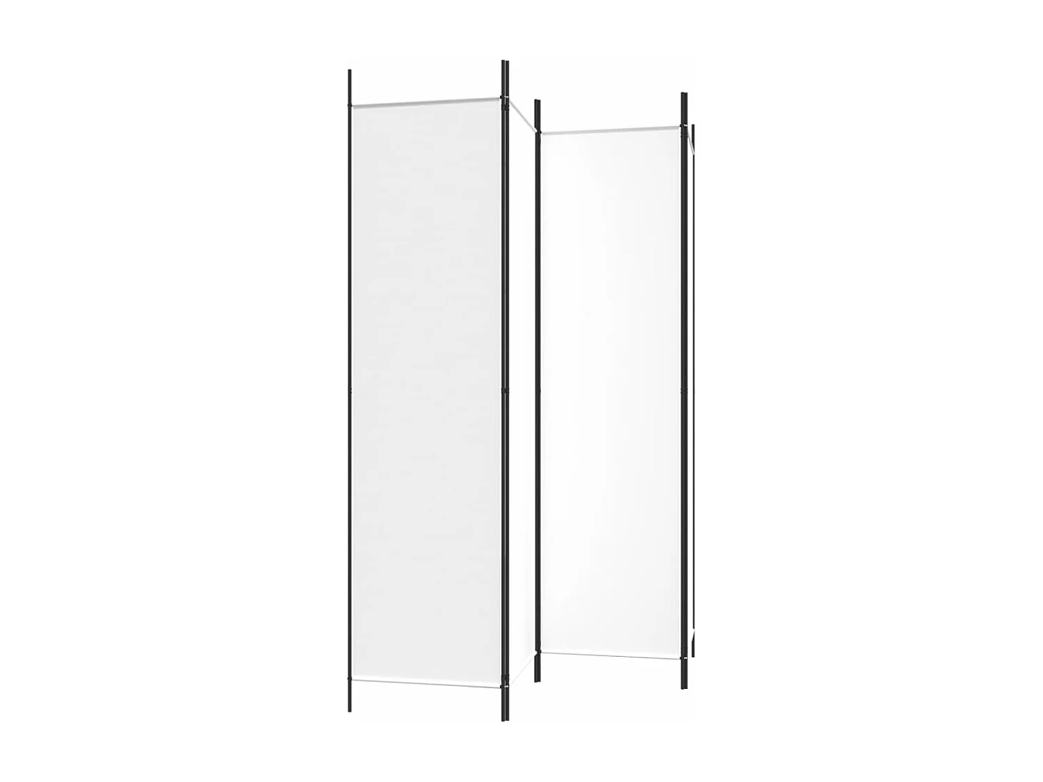 Parede divisória 4 painéis Branco 200x200 cm Tecido