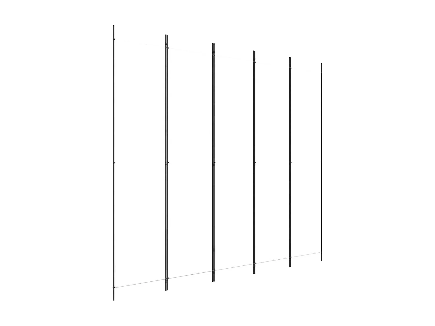 Parede divisória 5 painéis Branco 250x220 cm Tecido