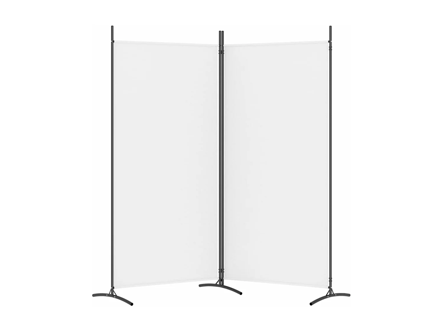 Parete divisoria 2 pannelli Tessuto Bianco 175x180 cm