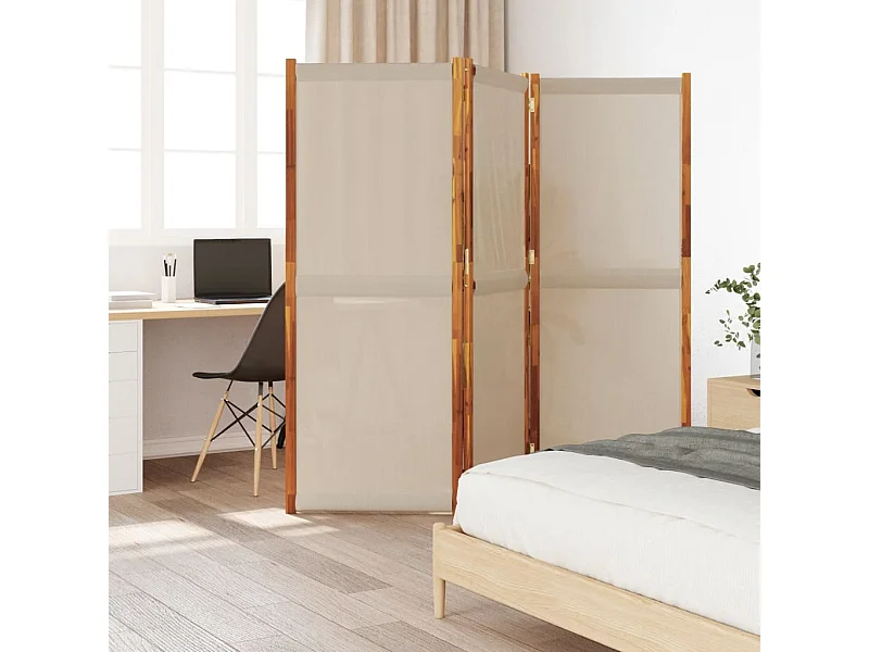 Parete divisoria 3 pannelli tortora 210x180 cm