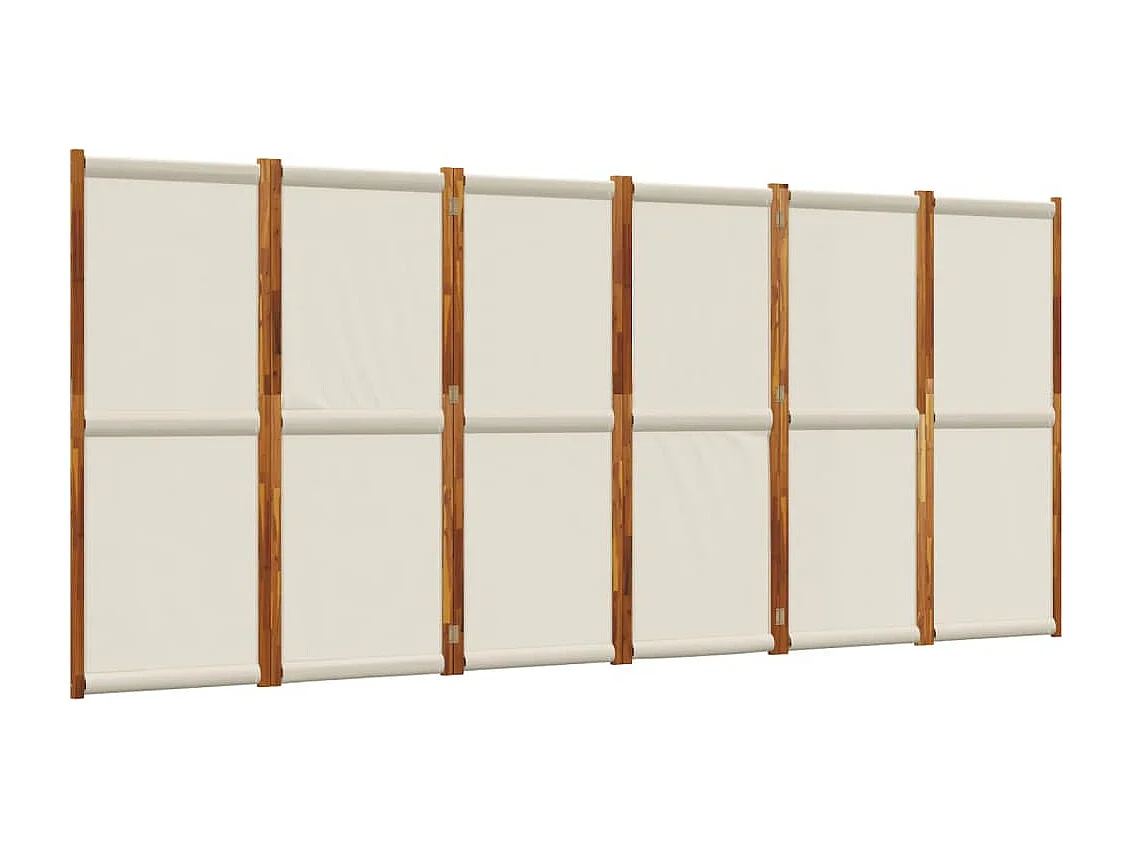 Parete divisoria grigio chiaro a 6 pannelli 420x180 cm