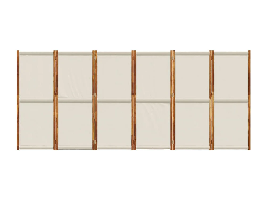 Parete divisoria grigio chiaro a 6 pannelli 420x180 cm