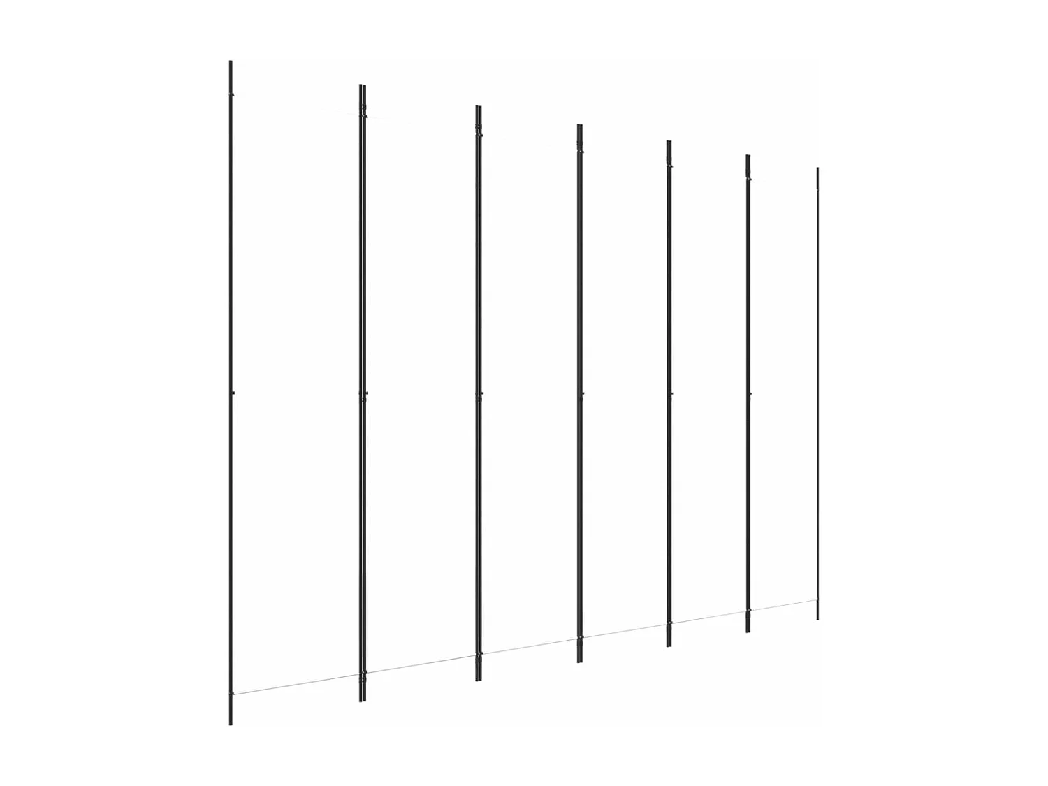 Parete divisoria 6 pannelli Tessuto Bianco 300x220 cm