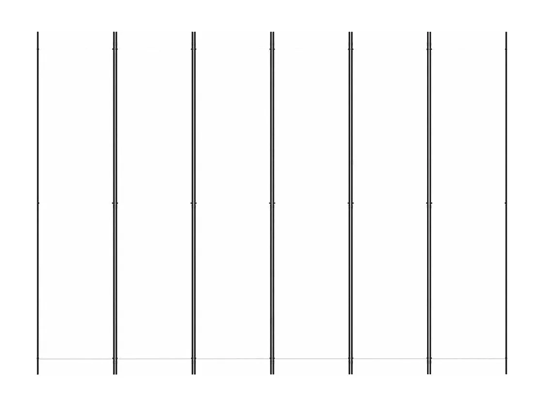 Parete divisoria 6 pannelli Tessuto Bianco 300x220 cm